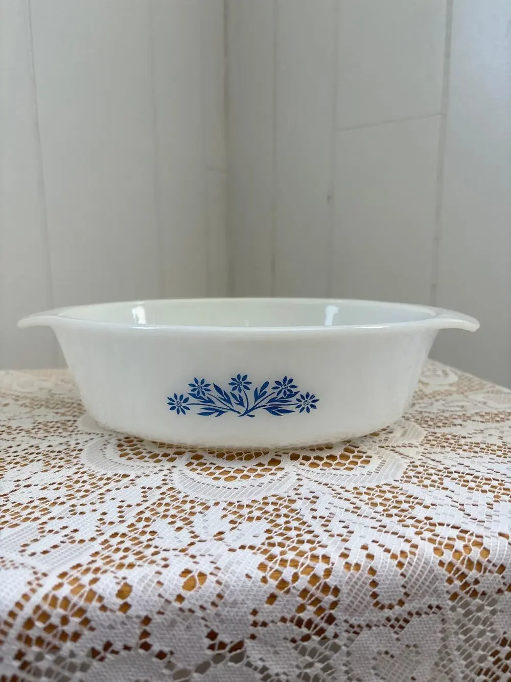 Vintage Fire King “Blue Cornflower” Oval Casserole Dish
